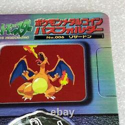 Pokemon Vintage Meiji GOLDEN Metal Medal No. 006 Charizard with Rare Folder #2528