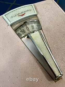 RARE 1950's Vintage/Retro Detecto MCM Bathroom Scale Pink With Silver Speckles