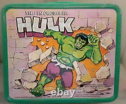 RARE 1978 Incredible Hulk Metal Lunch Box Marvel Comics Cool, Vintage Lunchbox
