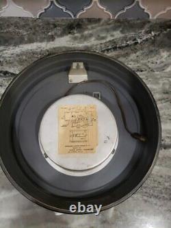 RARE 24 Hour Vintage IBM Industrial School Military Glass Clock 14 Metal 95925