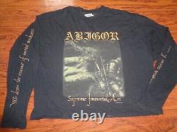 RARE 90s VINTAGE Abigor Supreme Immortal Art Black Metal LS XL