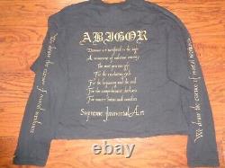 RARE 90s VINTAGE Abigor Supreme Immortal Art Black Metal LS XL