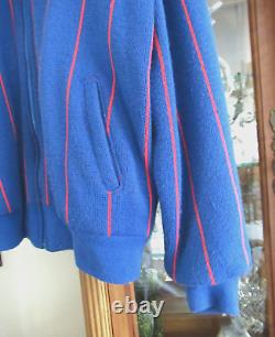 RARE FIND Vintage Buffalo Bills Cliff Engle Lined Sweater Jacket Metal Zip Med