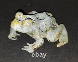 RARE Metal Frog Flower Frog 8 Holes Antique Hard to Find