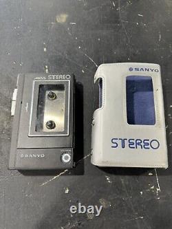 RARE Sanyo M5550 AMSS Metal Walkman With Leather Case. Vintage 1979