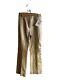 Rare St John Sport By Marie Gray Metallic Gold Leather Pants Vtg 90s Size 4 Nwt
