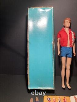 RARE VHTF Vintage Barbie Ken ALLAN Bend Leg Doll withbox/stand/swimsuit/sandals