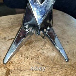 RARE VINTAGE CAR Ornament-Thunderbird Hood Ornament Metal Emblem-7.25 by 6.75