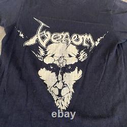 RARE VINTAGE Venom Black Metal 80s vintage band tee S Single Stitch