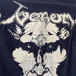 RARE VINTAGE Venom Black Metal 80s vintage band tee S Single Stitch