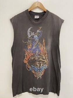 RARE VTG 90s 1995 MEGADETH YOUTHANASIA ROCK METAL faded metallica fog T-SHIRT XL