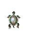 Rare Vtg Crown Trifari L'orient Gripoix Turtle Brooch Withfaux Pearl & Red Eyes