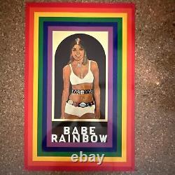 RARE Vintage 1968 Peter Blake BABE RAINBOW Metal Tin Screen-Print Sign 26 x 17