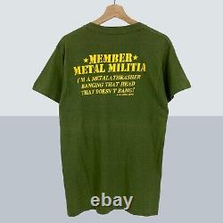 RARE Vintage 1984 Metallica Member Metal Militia Euro Tee T Shirt 80s