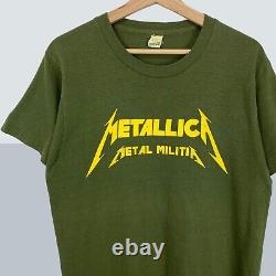 RARE Vintage 1984 Metallica Member Metal Militia Euro Tee T Shirt 80s