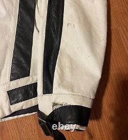 RARE Vintage 80's Michael Jackson THRILLER Leather Jacket Metal Brand Size 40 M