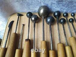 RARE Vintage Antique OLD Tools for stamping metal Retro set 17 device