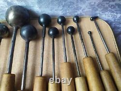 RARE Vintage Antique OLD Tools for stamping metal Retro set 17 device