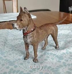 RARE Vintage Cold Painted Metal Georg Heyde Nodder Dog Large Pointer Gorgeous