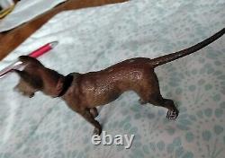 RARE Vintage Cold Painted Metal Georg Heyde Nodder Dog Large Pointer Gorgeous