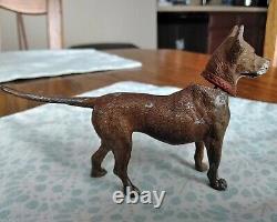 RARE Vintage Cold Painted Metal Georg Heyde Nodder Dog Large Pointer Gorgeous