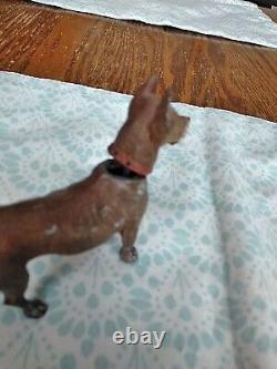 RARE Vintage Cold Painted Metal Georg Heyde Nodder Dog Large Pointer Gorgeous