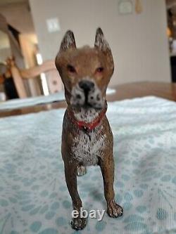 RARE Vintage Cold Painted Metal Georg Heyde Nodder Dog Large Pointer Gorgeous