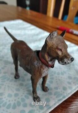 RARE Vintage Cold Painted Metal Georg Heyde Nodder Dog Large Pointer Gorgeous