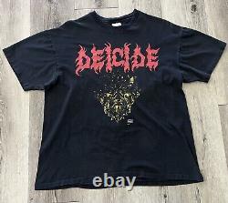 RARE Vintage Deicide Shirt Size XL Behind The Light 90s Band Tee Backstage Pass
