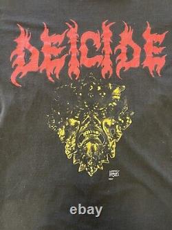 RARE Vintage Deicide Shirt Size XL Behind The Light 90s Band Tee Backstage Pass