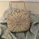 Rare Vintage Gold & Silver Koret Purse Woven Metal Basket Made In Italy 1960s