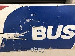 RARE Vintage Greyhound Bus Lines Metal Double Sided Advertising Sign 24 X 48