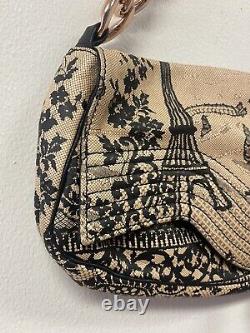 RARE Vintage Jean Paul Gaultier Y2K Lace Print Paris Print Shoulder Bag