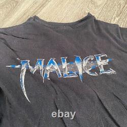 RARE Vintage Malice Metal Band Shirt 80s VTG 1984 Thrashed Distress