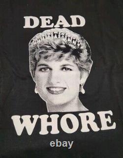 RARE Vintage Metal Princess Diana Dead Whre Black T Shirt L Rotten Cotton F