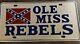 Rare Vintage Ole Miss Rebels Metal Car Tag License Plate 1970's To 1980's
