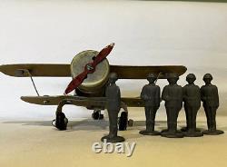 RARE Vintage Pressed Steel Metal Constructor Plane Russian Soviet Toy USSR