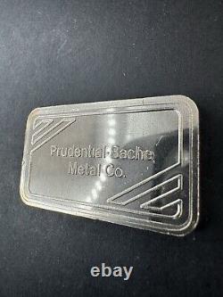 RARE Vintage Prudential Bache Metal Co. 1 oz. 999 Silver Bar