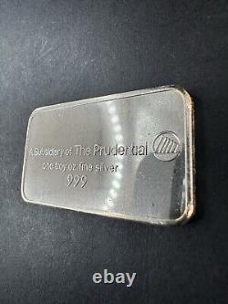 RARE Vintage Prudential Bache Metal Co. 1 oz. 999 Silver Bar