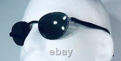 RARE Vintage Ray Ban B&L Sidestreet Sunglasses Black Oval 90's Metal