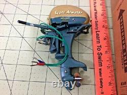 RARE Vintage Scott-Atwater metal battery powered outboard motor, as-is