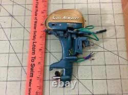 RARE Vintage Scott-Atwater metal battery powered outboard motor, as-is