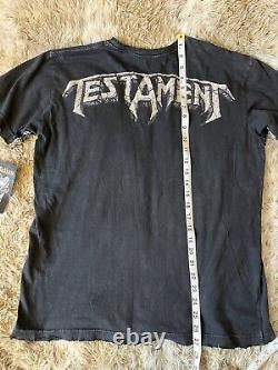 RARE Vintage Testament Affliction Collab T Shirt VIP Unisex Mens Size Medium M