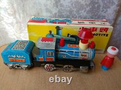 RARE Vintage metal toy model China old Train Locomotive friction powered