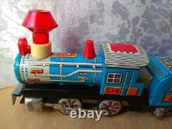 RARE Vintage metal toy model China old Train Locomotive friction powered