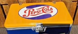 RARE logo Vtg PEPSI-COLA Metal COOLER Take home Pepsi-Cola (Coleman Cooler) VG