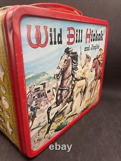 Rare 1955 VINTAGE WILD BILL HICKOK & JINGLES METAL LUNCHBOX SD Collection