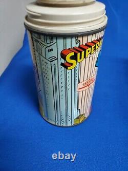 Rare 1967 Vintage Superman Metal Lunch Box Matching Thermos