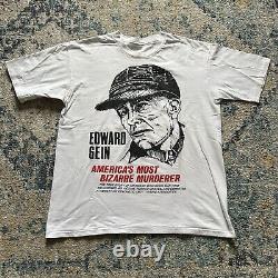 Rare 90s Vintage XL Ed Gein True Crime Single Stitch Shirt Dahmer Charles Manson