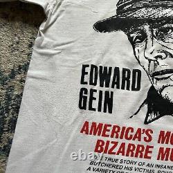 Rare 90s Vintage XL Ed Gein True Crime Single Stitch Shirt Dahmer Charles Manson